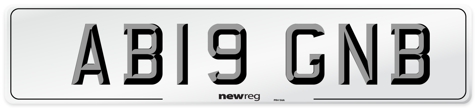AB19 GNB Number Plate from New Reg